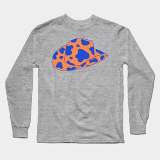 Orange and Light Blue cowboy hat Long Sleeve T-Shirt